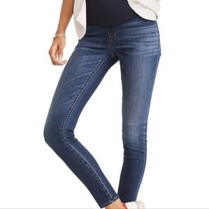 NWOT Madewell Maternity Over the Belly Skinny Jeans, Danny Wash